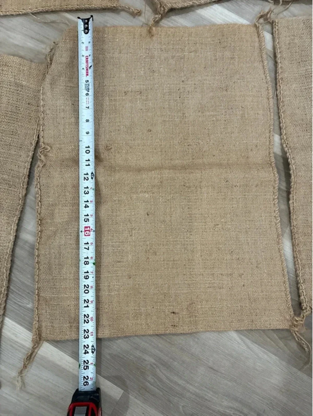 Set a five burlap bags